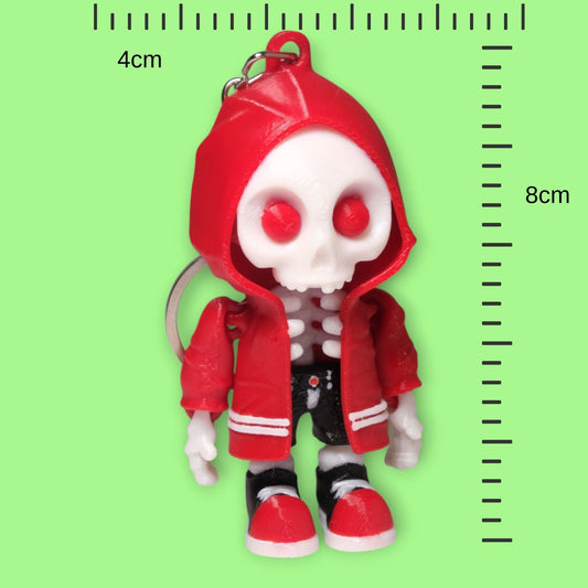 Hareketli Hoodie'li İskelet Anahtarlık - 5'li
