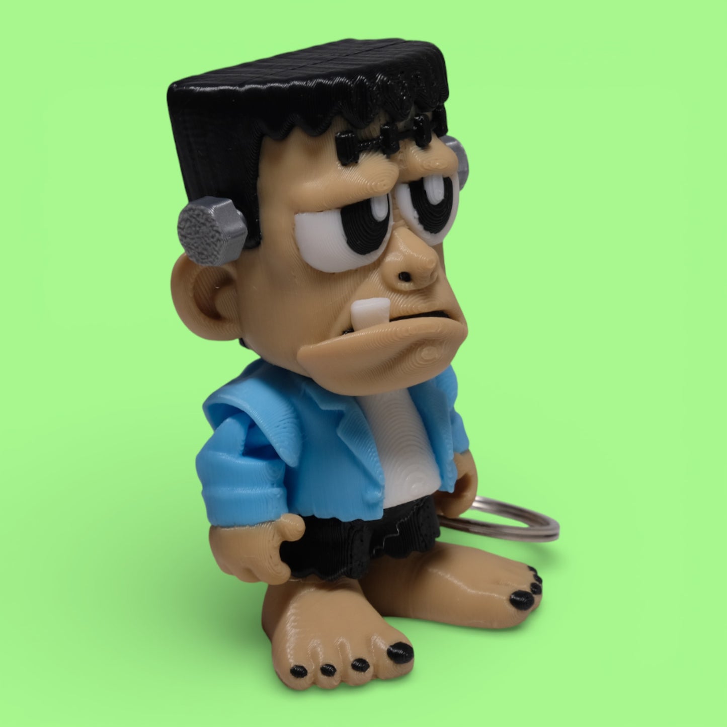 Hareketli Mavi Ceketli Frankenstein Anahtarlık - 5'li