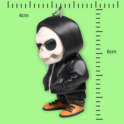 Hareketli Kıyafetli Kuru Kafa Anahtarlık - 5'li