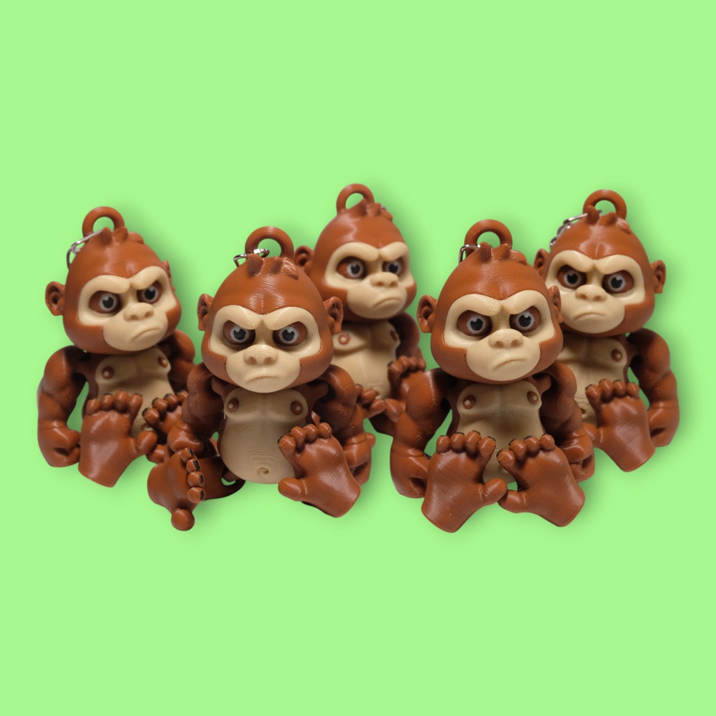 Hareketli Goril Anahtarlık - 5'li
