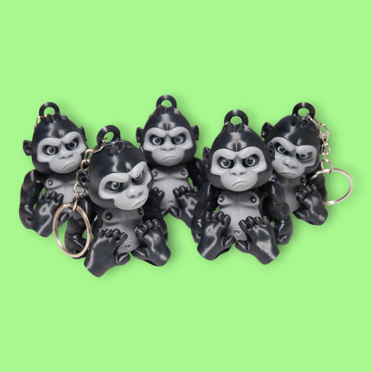 Hareketli Goril Anahtarlık - 5'li