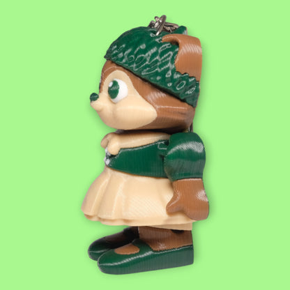 Hareketli Elbiseli Sincap Anahtarlık - 5'li