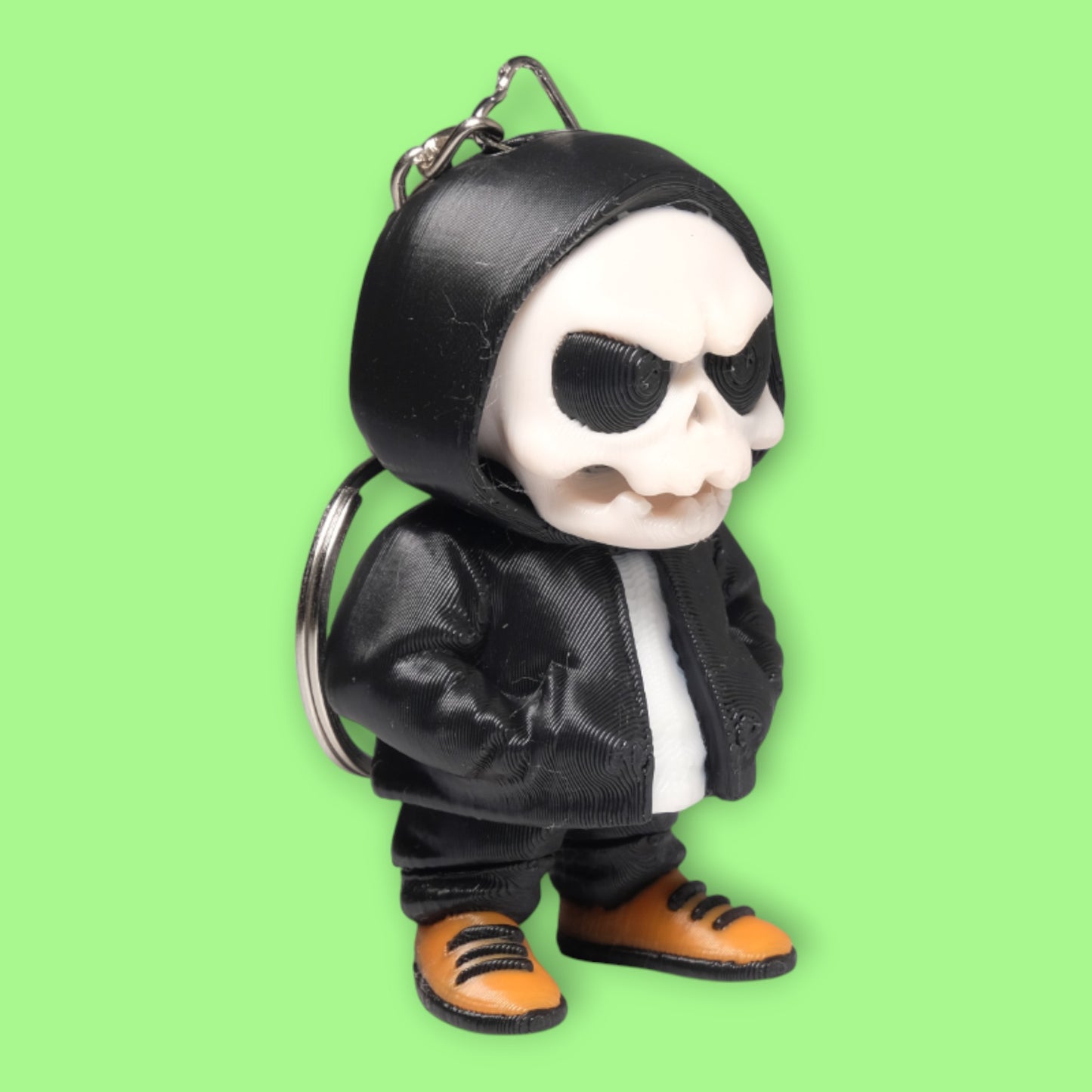 Hareketli Kıyafetli Kuru Kafa Anahtarlık - 5'li